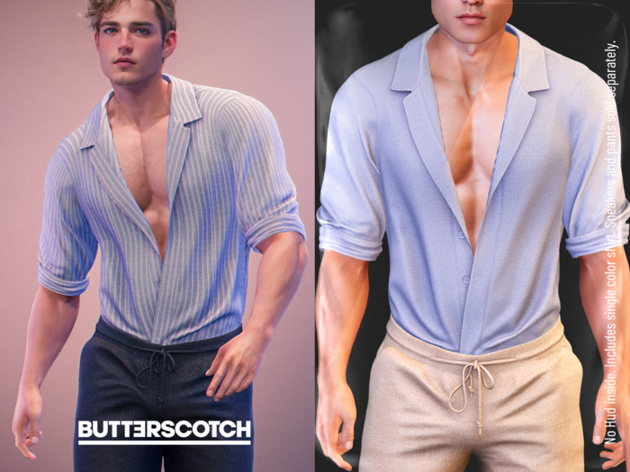 BUTTERSCOTCH . Asher Shirt {SolidBabyBlue}