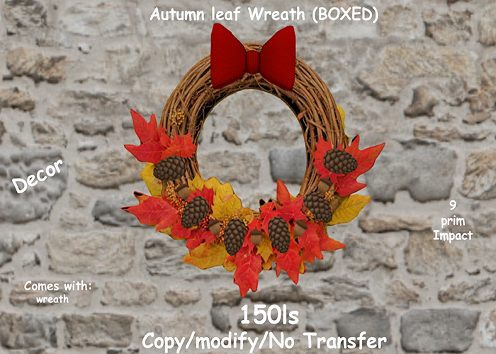 Autumn leaf Wreath (BOXED)