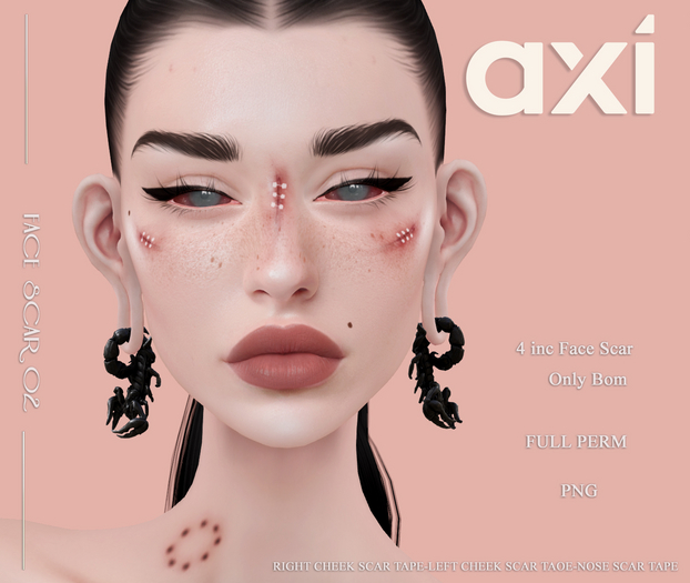 AXI-FACE SCAR 02 TATTOO PACK-PNG-FULLPERM
