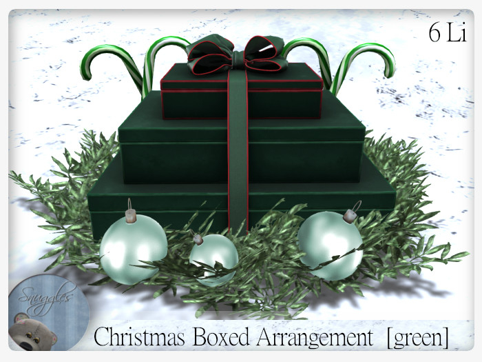 Christmas Boxed Arrangement  [green ] By Snuggles