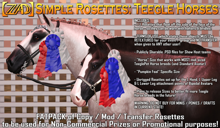 [ZAD] Simple Rosettes: Teegle Horses CREATORS KIT