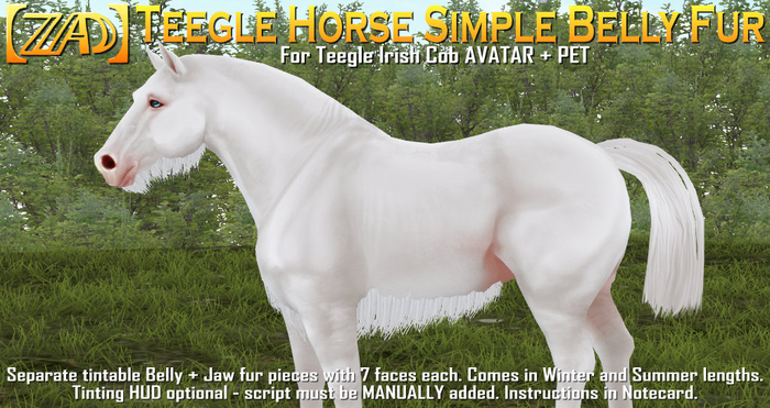 [ZAD] Teegle Horse Simple Belly Fur: Irish Cob
