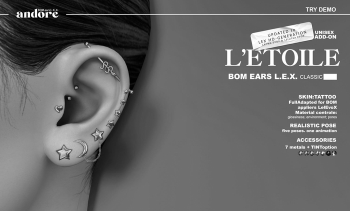 LEX - * acc + ears * - [F\M] - L'etoile DEMO ♥ LELUTKA ♥ CATWA ♥ EVOX