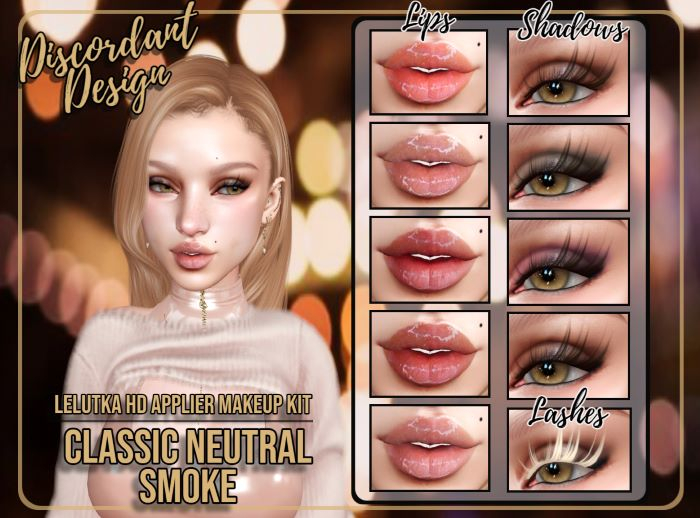 EvoX HD Makeup - Classic Neutral Smoke (Lashes+Lips+Shadows)