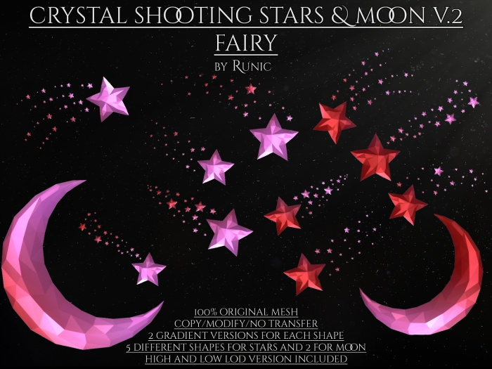 Lazy Sunday - .: Runic :. Crystal Shooting Stars and Moon v.2 Fairy