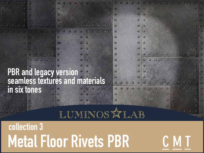 Second Life Marketplace - LL Metal Floor Rivet Pattern PBR (collection ...