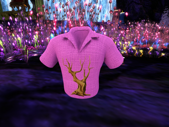 Fleabag Customs - Tree - Short Sleeve Shirt - Fuchsia