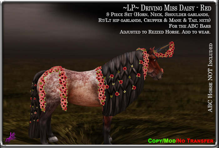 ~LP~ Driving Miss Daisy Set [BOXED] ABC Barb Red