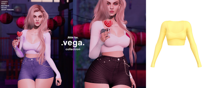 .little fox. - Vega - Cropped top // yellow