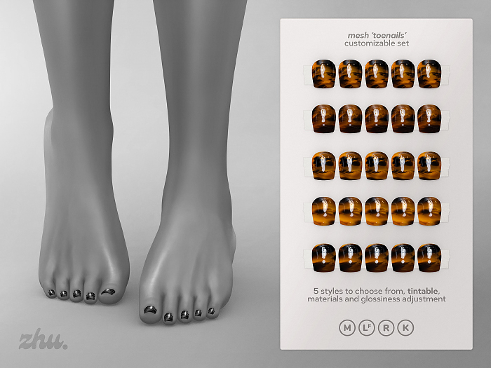 zhu. Tortoise mesh toenails DEMO