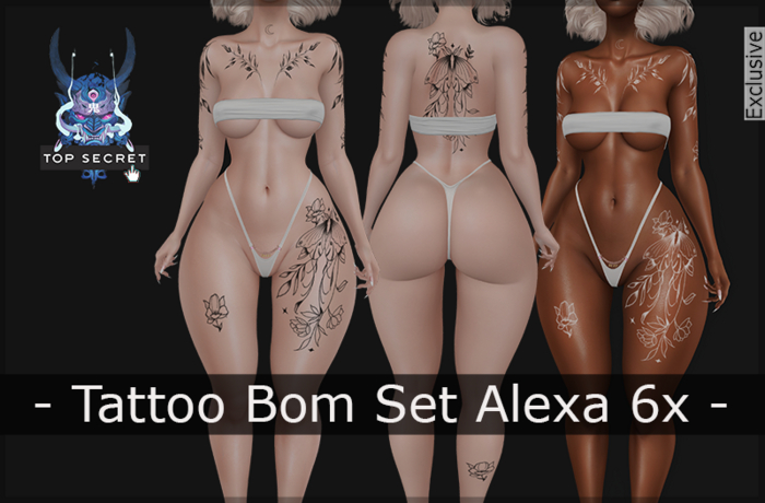 TOPSecret - Tattoo Bom Set Alexa 6x