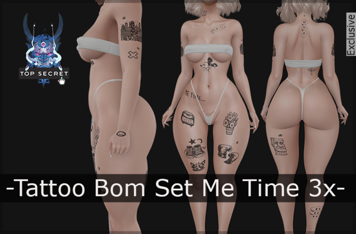 TOPSecret - Tattoo Bom Set Me Time 3x