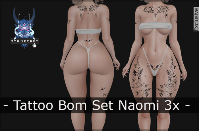 TOPSecret - Tattoo Bom Set Naomi 3x
