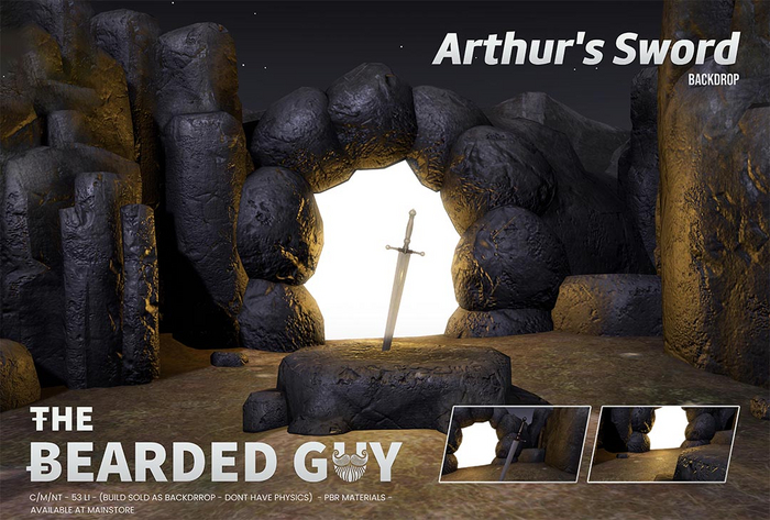 Arthur's Sword Backdrop - The Bearded Guy