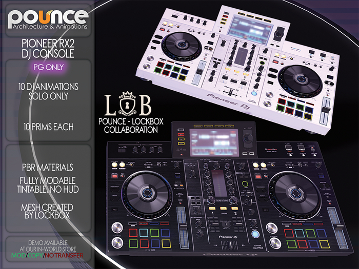 POUNCE-LOCKBOX - Pioneer RX2 DJ Console - PG Only