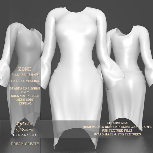 !Lyrical B!zarre Templates! - Zone MESH DAE Version