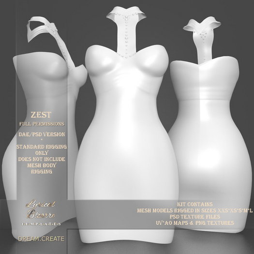 13TH ANNIVERSARY SALE !Lyrical B!zarre Templates! - Zest MESH DAE Version