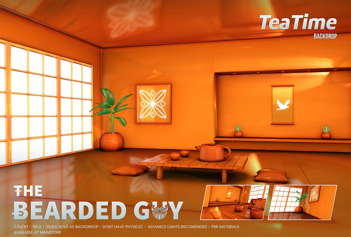 Tea Time Backdrop PBR - The Bearded Guy 