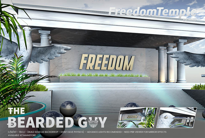 Freedom Temple Backdrop PBR - The Bearded Guy
