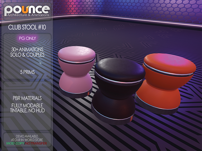 POUNCE - Club Stool #10 - PG