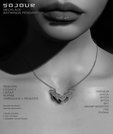 SOJOUR - Batwing pendant necklace - demo