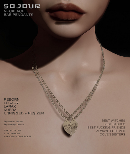 SOJOUR - Best witches - bae pendants - fatpack