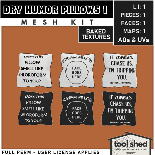 Tool Shed - Dry Humor PIllows 1 Mesh Kit