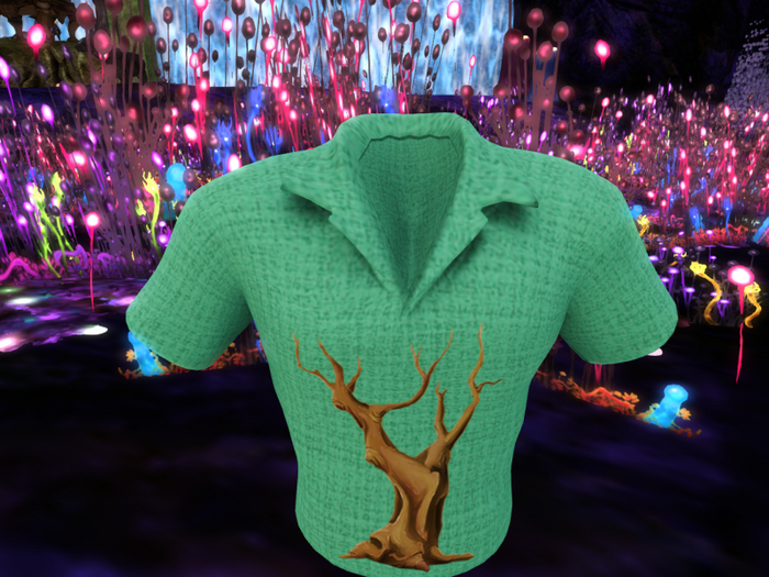 Fleabag Customs - Tree - Short Sleeve Shirt - Mint