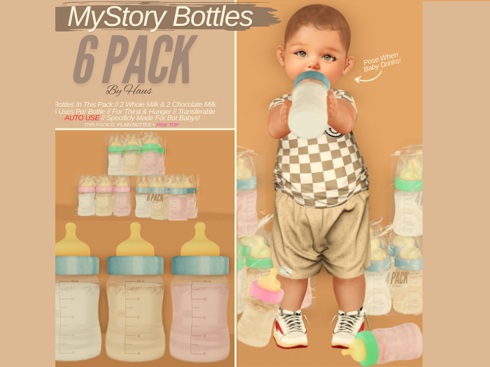 HAUS // 6 Pack // Pink // Plain Bottles // UNPACK