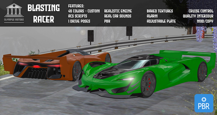 Second Life Marketplace - Olympus Motors | Blasting Racer [in 46+ colors]