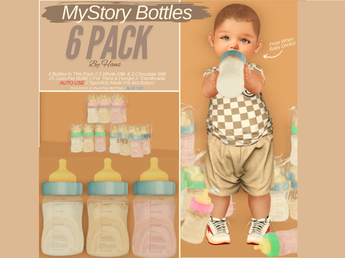 HAUS // 6 Pack // Blue // Playful Bottles // UNPACK