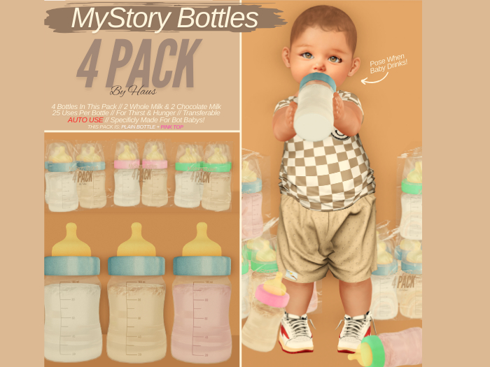 HAUS // 4 Pack // Pink // Plain Bottles // UNPACK