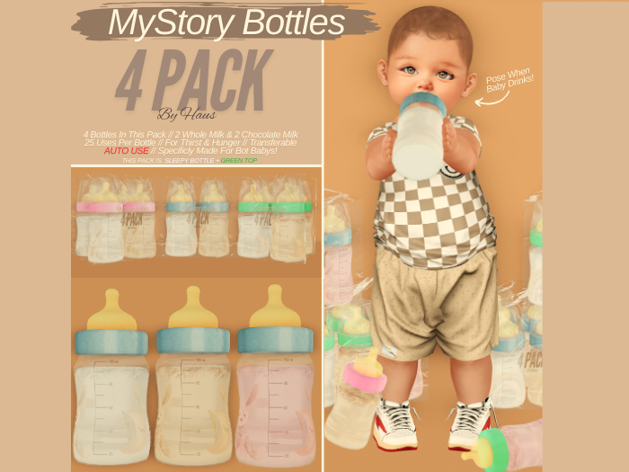 HAUS // 4 Pack // Green // Sleepy Bottles // UNPACK