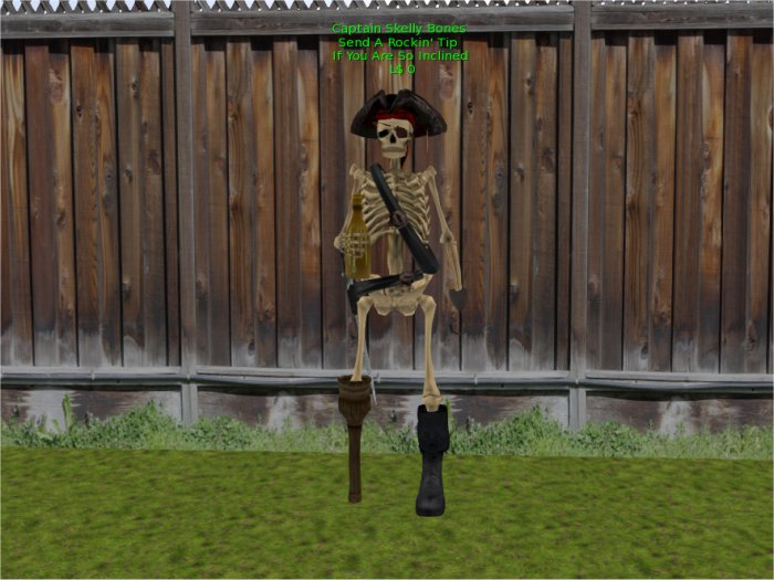 Captain Skelly Bones Tip Jar HUD Add Me