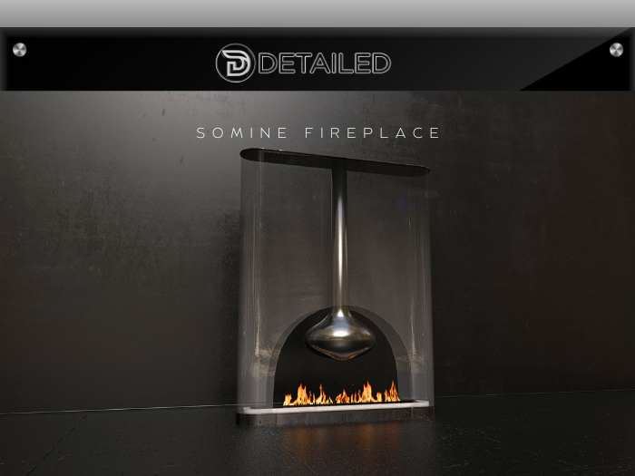 DT- Somine Fireplace Black 