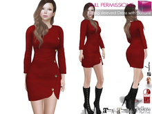 MI960658 MI Long sleeved Dress with Buttons FITMESH
