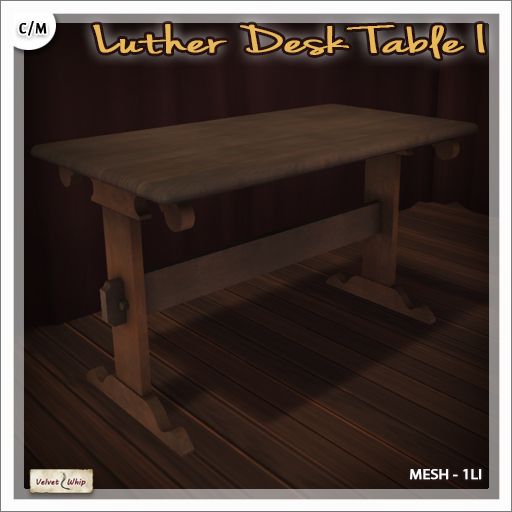 [V/W] Luther Desk Table I - Medieval Fantasy / Renaissance Table - Mesh furniture