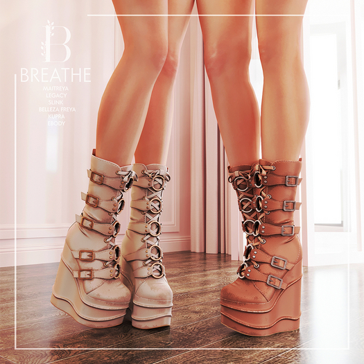 [BREATHE]-Kazusu Boots-Pack Four-( For Maitreya Lara & eBody & Kupra & Slink and Belleza-F)