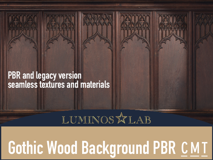 LL Gothic Wood Background PBR Full Perm