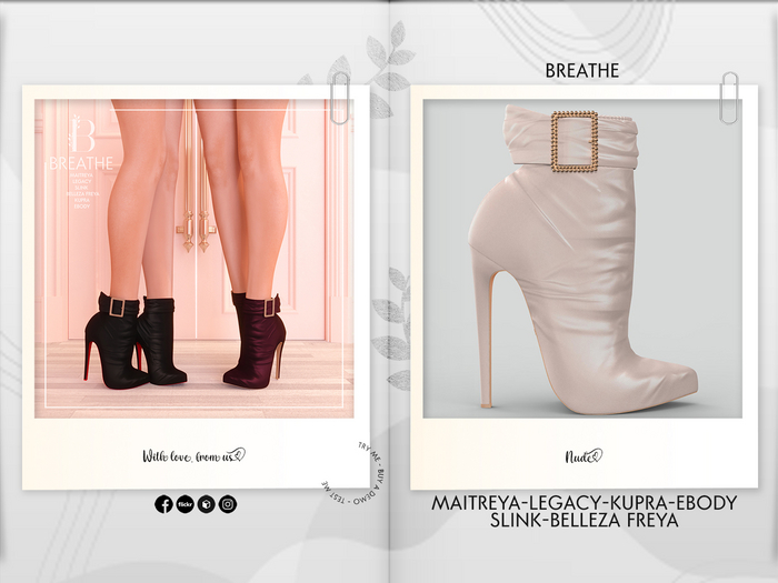 [BREATHE]-Nanasu Heels-Nude-( For Maitreya Lara & eBody & Kupra & Slink and Belleza-F)