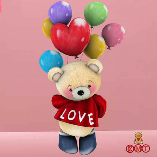 Teddy Bear w/ Balloons