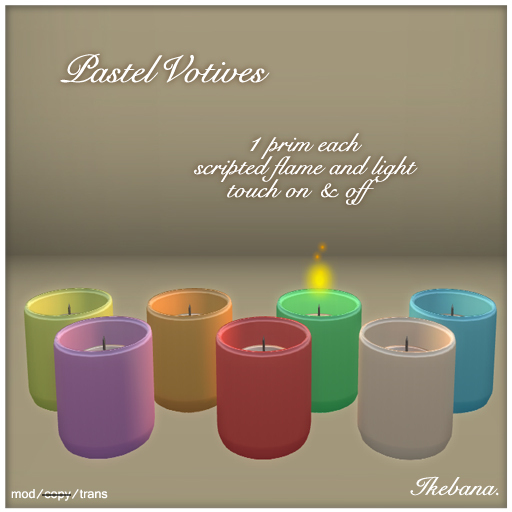 Ikebana. ~ Pastel Votives