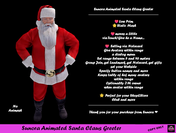Sunora Animated Santa Claus Greeter