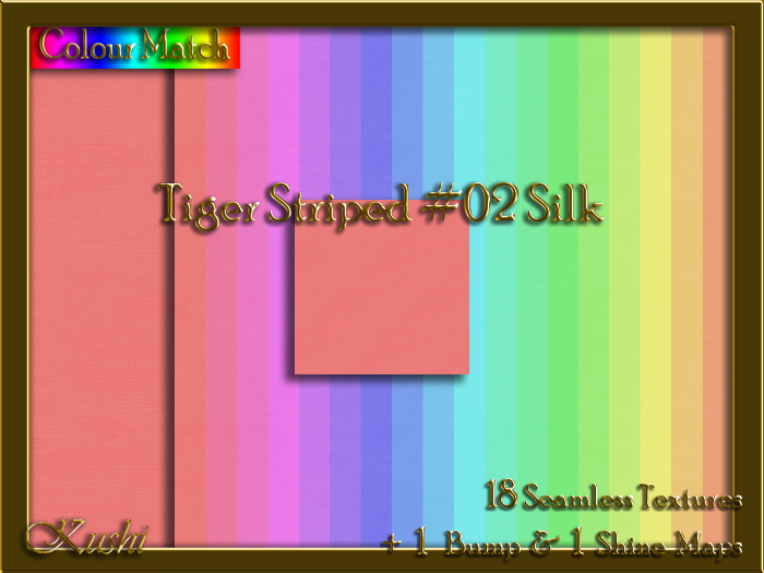 Tiger Striped #02 Silk Solids Seamless Texture Pack