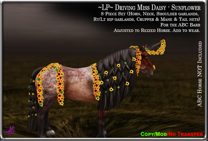 ~LP~ Driving Miss Daisy Set [BOXED] ABC Barb Sunflower