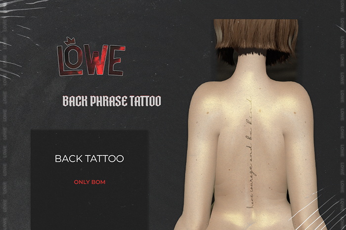 ! Lowe - Phrase Back Tattoo