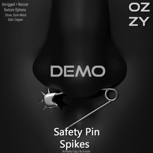 OZZY - Safety Pin Spikes - DEMO