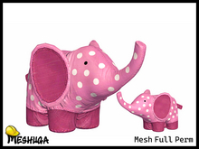 Meshuga Elephant Rag Plush Toy FULL PERM MESH