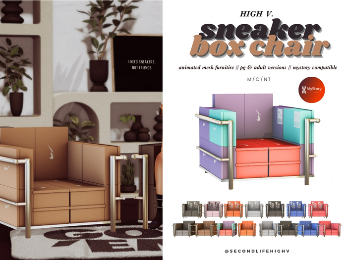 [high v.] sneakerbox chair camo ADULT (unpacker)