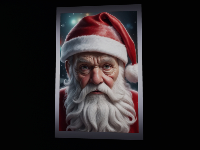 Retro Poster Framed SANTA
